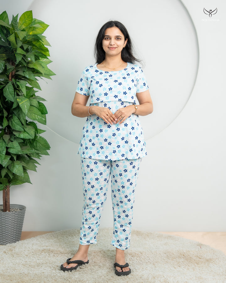 Safana Soft Cotton Maternity Top Pant Set