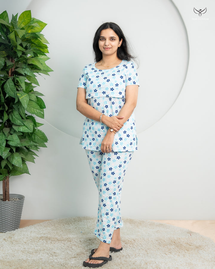 Safana Soft Cotton Maternity Top Pant Set