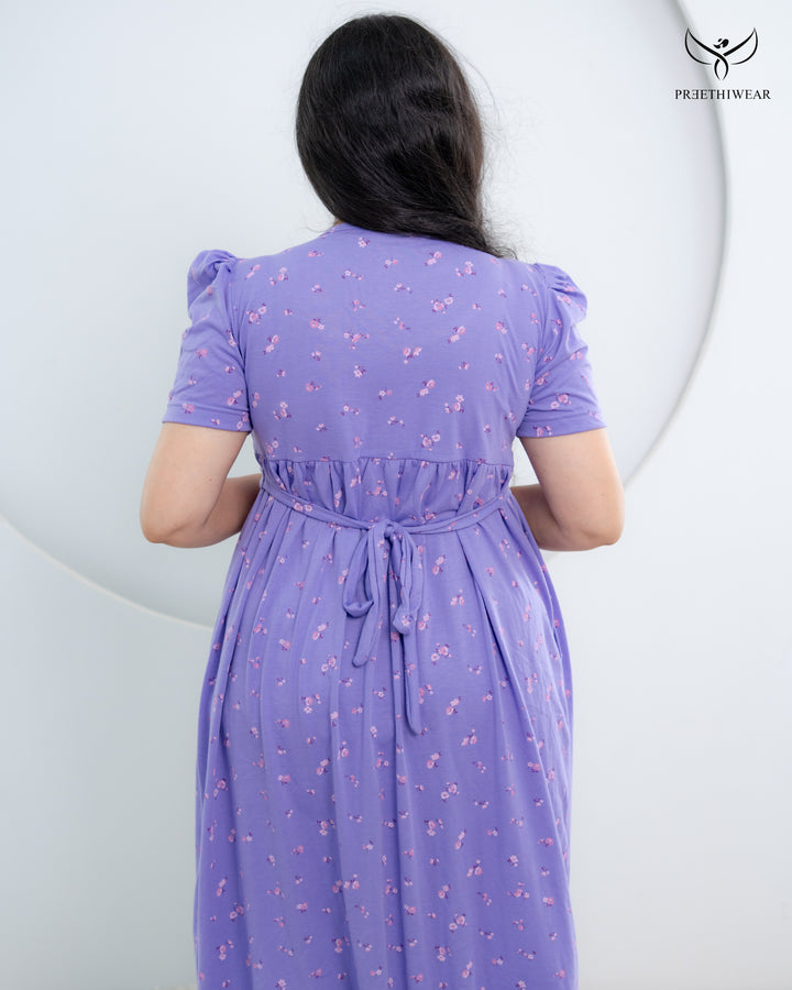 Lalasha Lightweight SoftCotton Calf Length Maternity Loungewear