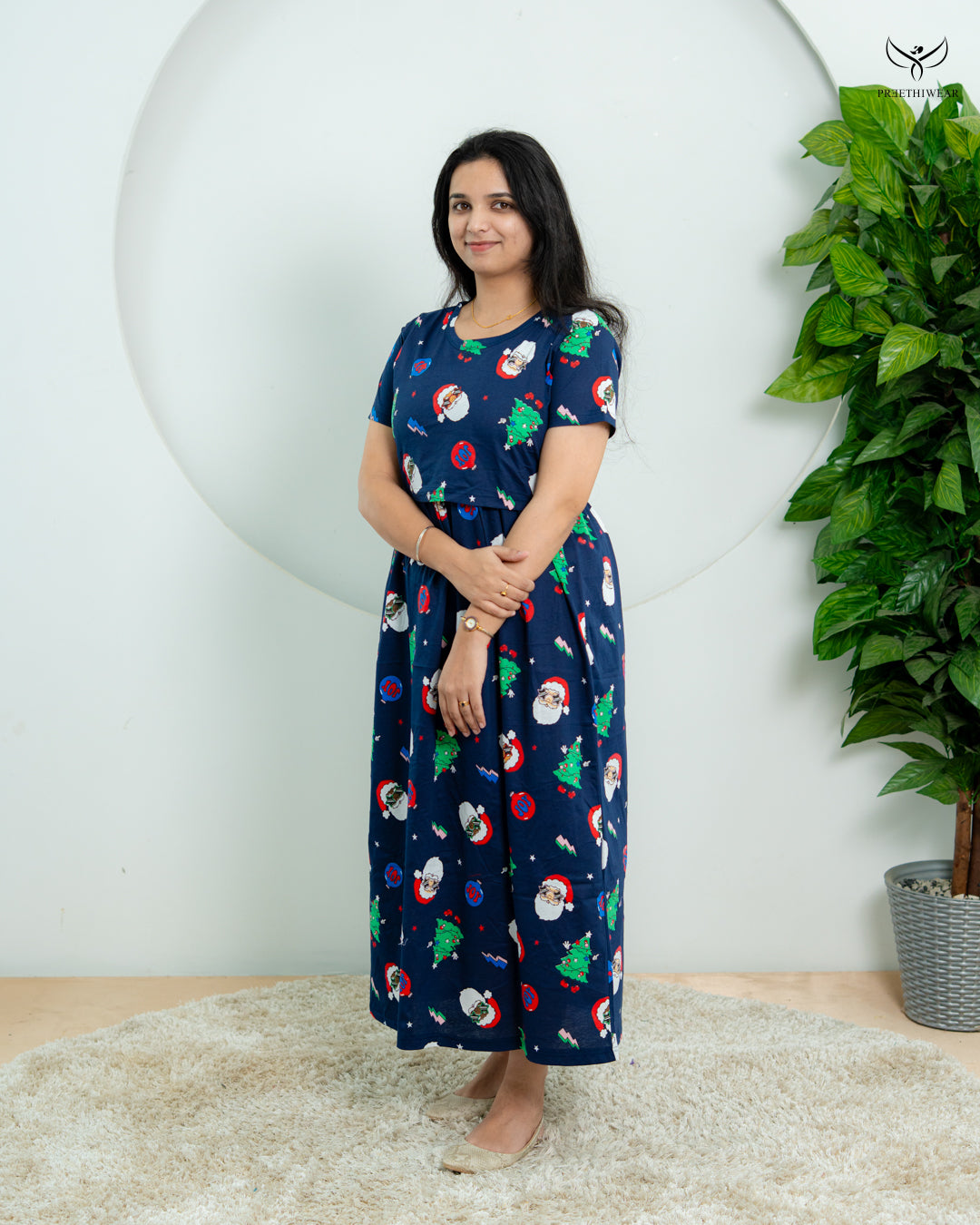 Tisa1  SoftCotton Full Length Maternity Loungewear