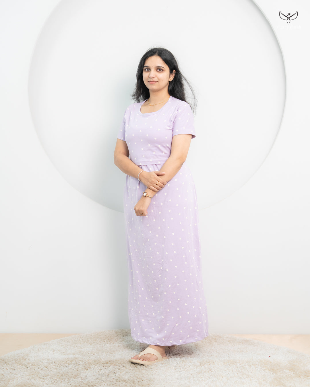 Smitha3  SoftCotton Full Length Maternity Loungewear