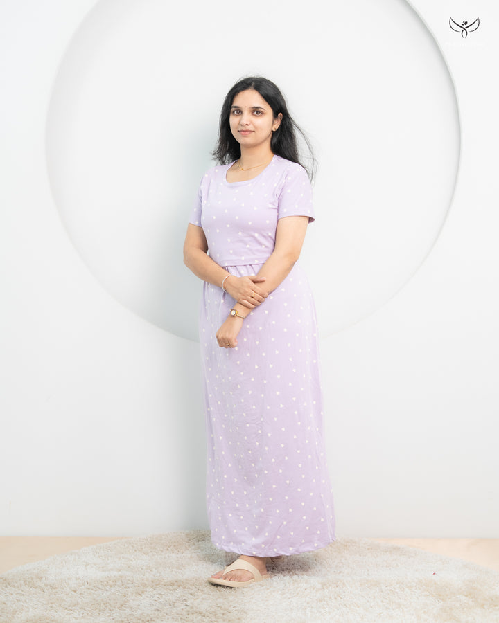 Smitha3  SoftCotton Full Length Maternity Loungewear
