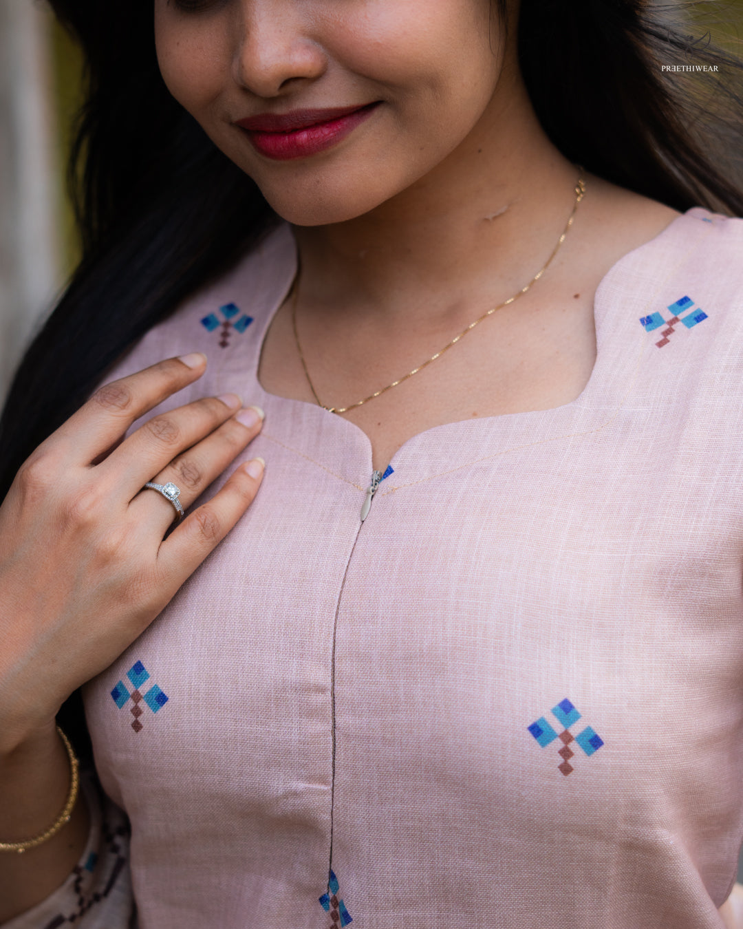 Sibha  Maternity Dress with center Zip