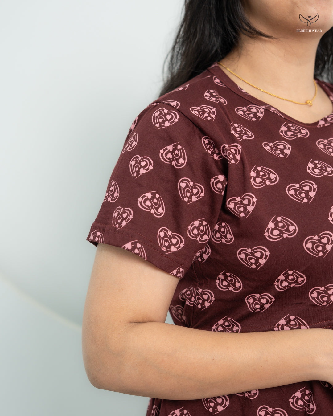 Dhuva1  Soft Cotton Full Length Maternity Loungewear