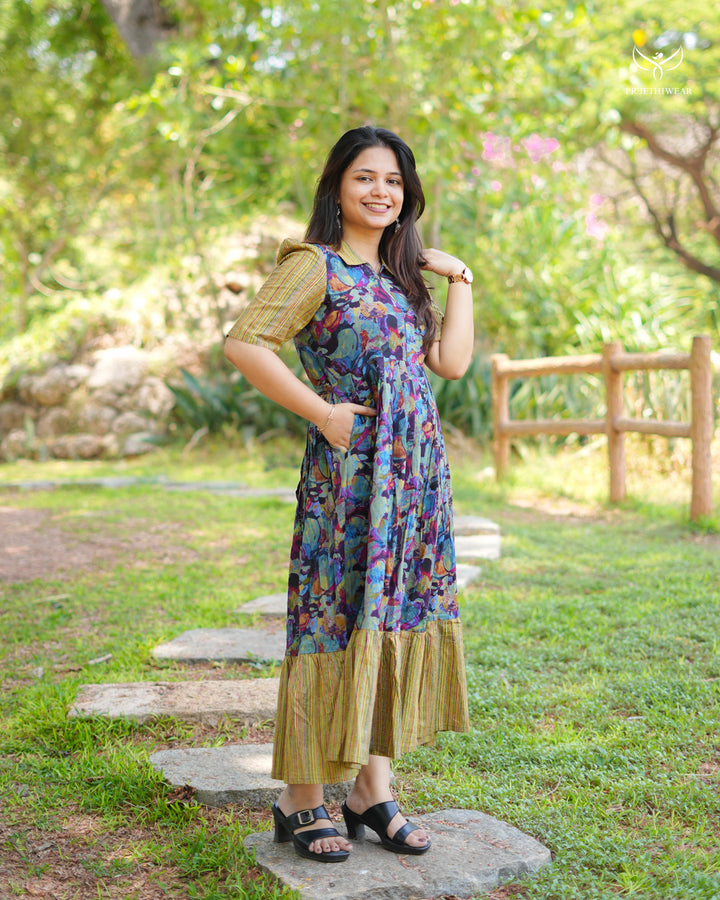 Jeslin Maternity Dress with center Zip