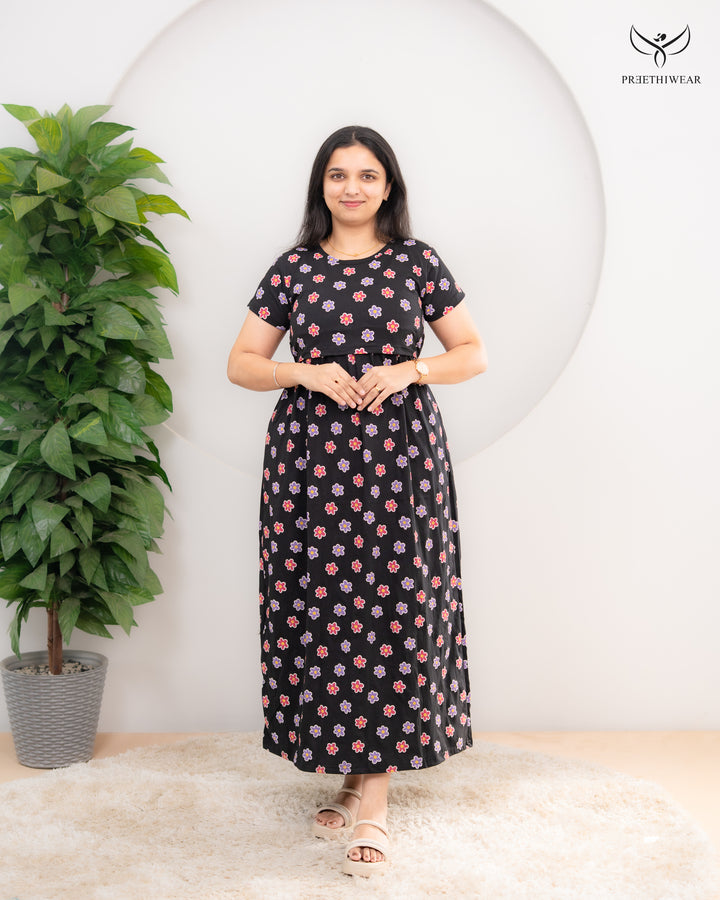Aarvika Soft Cotton Full Length Maternity Loungewear