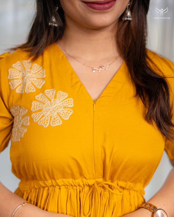 Charvi Maternity Dress with center Zip