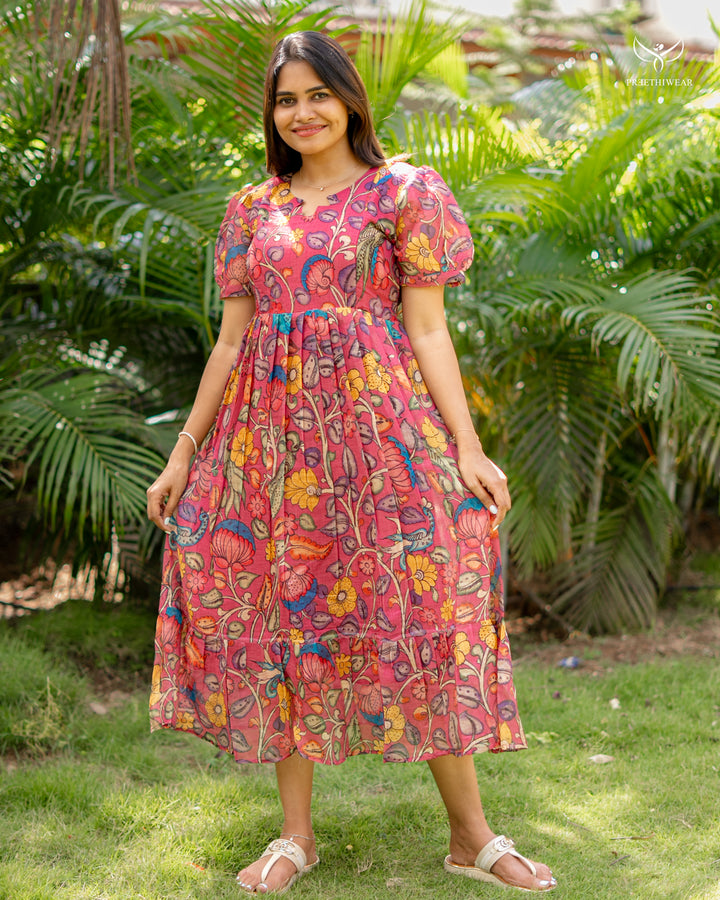 Fathima Kalamkari  Maternity Dress