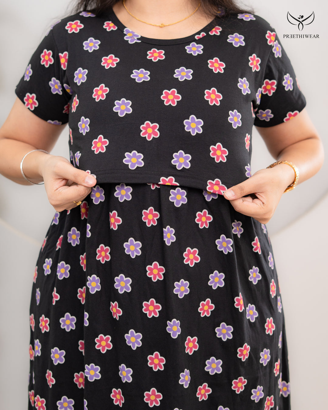 Aarvika Soft Cotton Full Length Maternity Loungewear