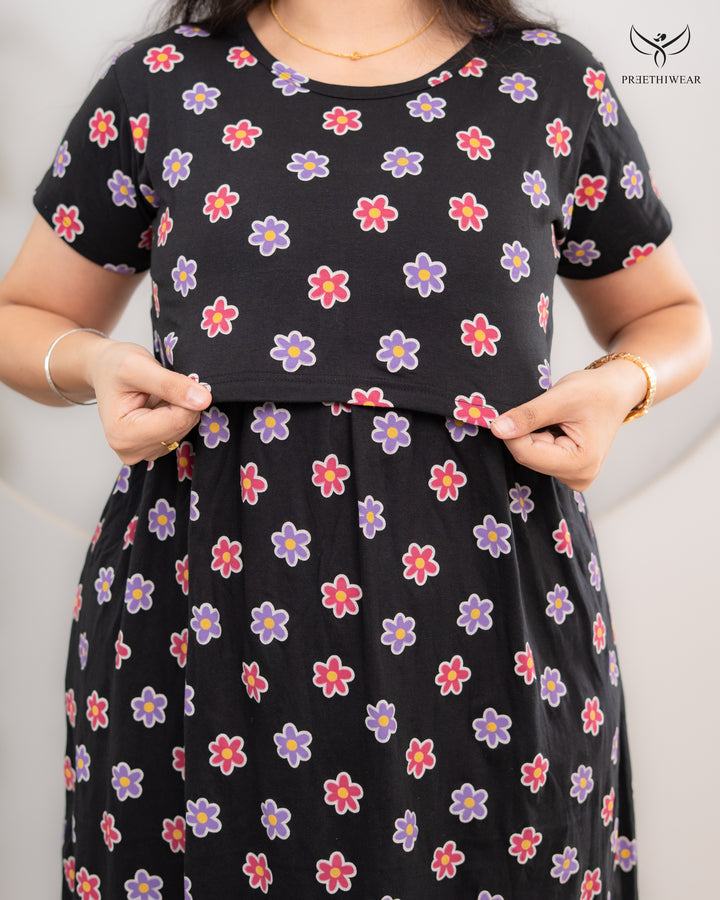 Aarvika Soft Cotton Full Length Maternity Loungewear
