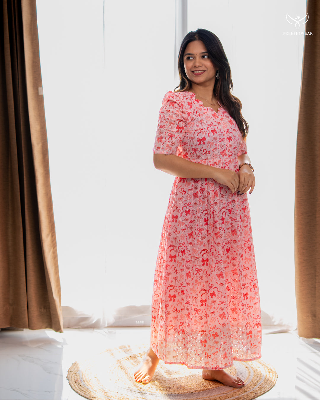 Elackiya Maternity Dress with center Zip