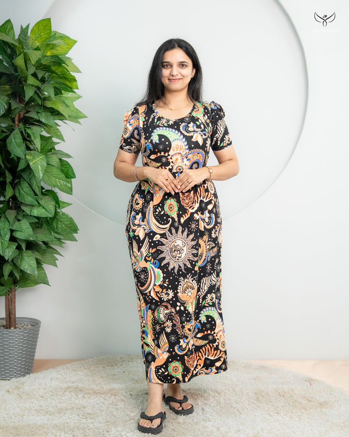 Usha5  SoftCotton Full Length Maternity Loungewear