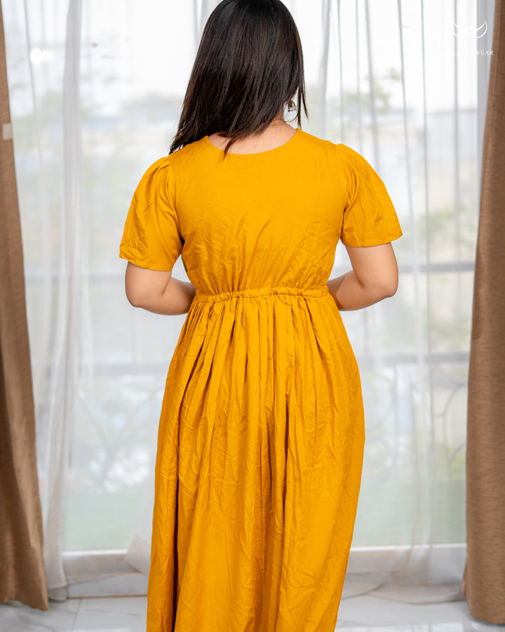 Charvi Maternity Dress with center Zip