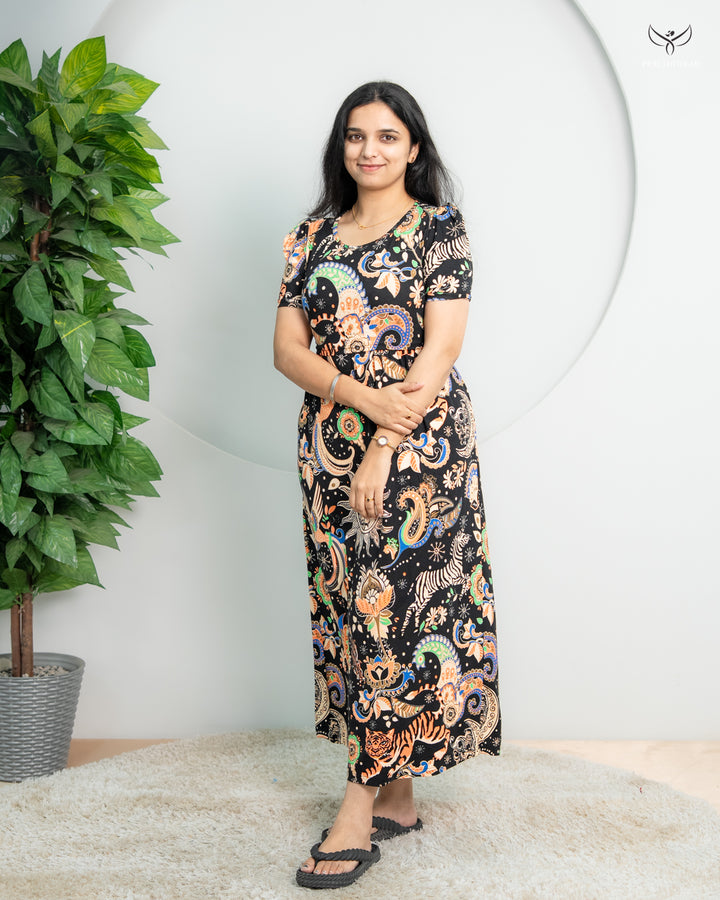 Usha5  SoftCotton Full Length Maternity Loungewear