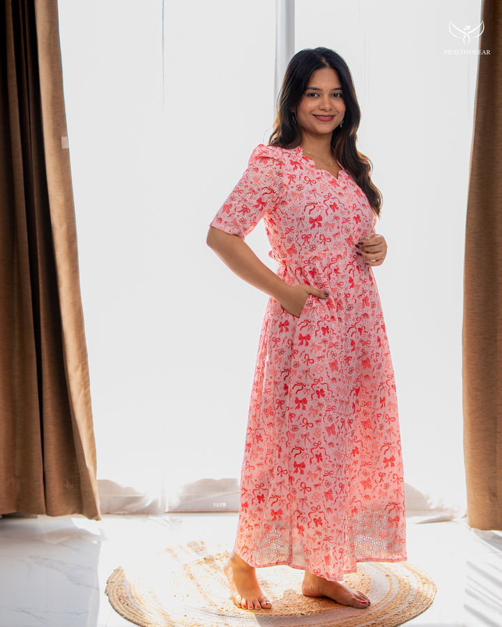 Elackiya Maternity Dress with center Zip