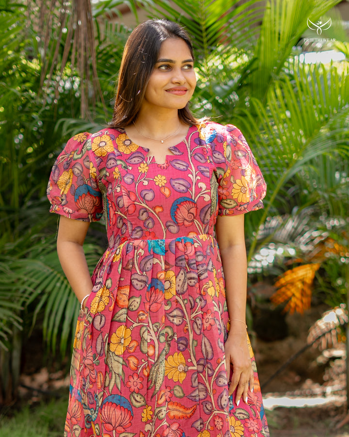 Fathima Kalamkari  Maternity Dress