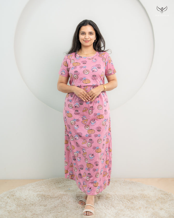 Kalyani2  SoftCotton Full Length Maternity Loungewear