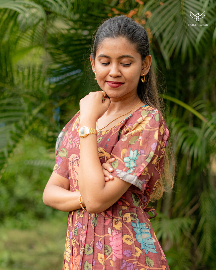 Sarmi Kalamkari Maternity Dress