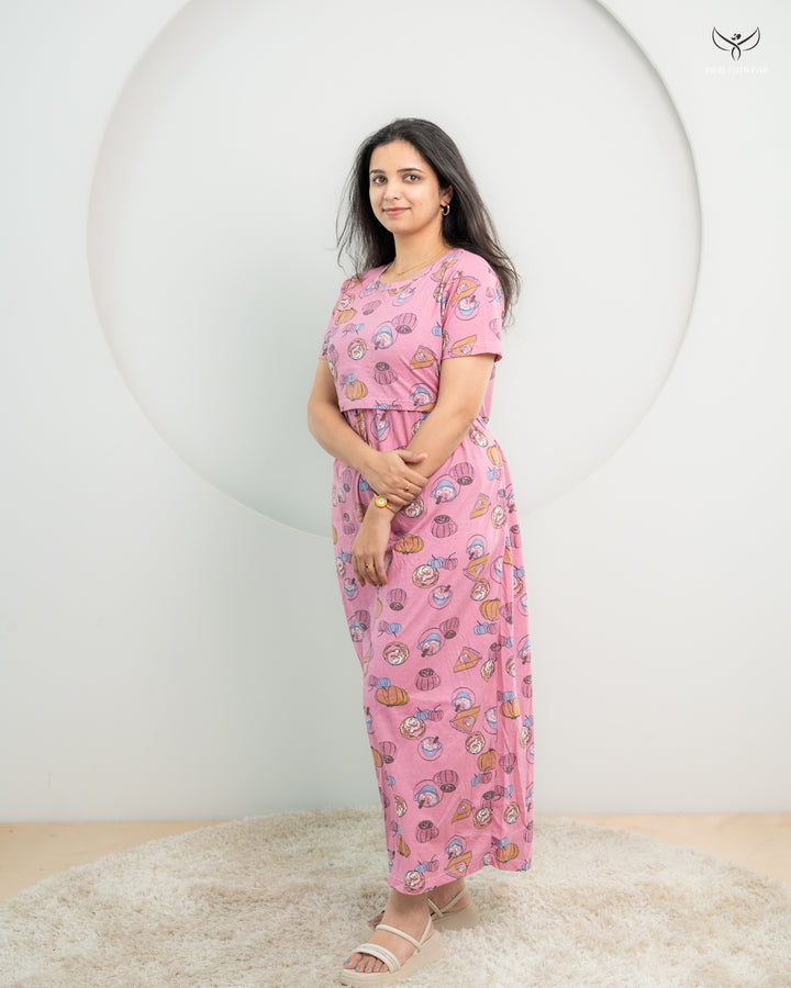 Kalyani2  SoftCotton Full Length Maternity Loungewear