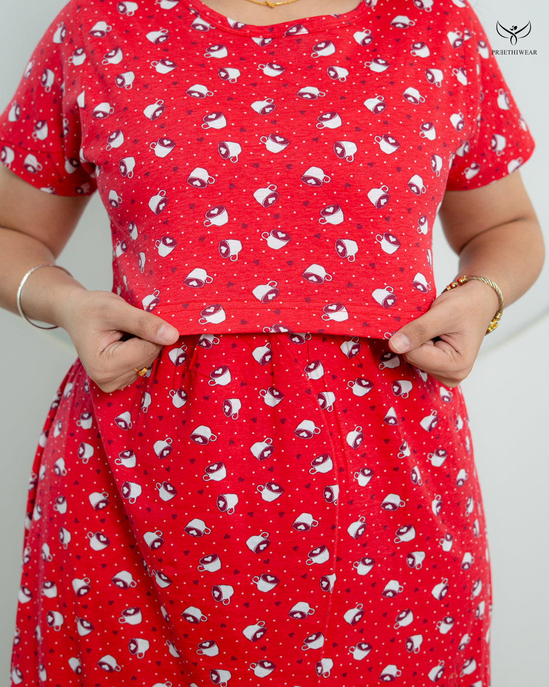 Jyoshna1  Soft Cotton Full Length Maternity Loungewear