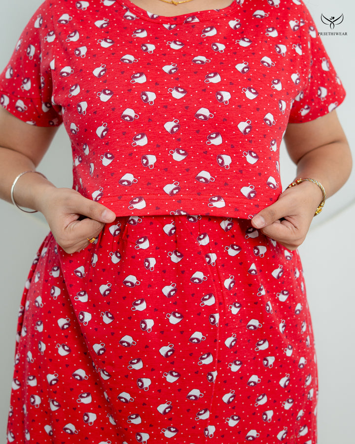 Jyoshna1  Soft Cotton Full Length Maternity Loungewear