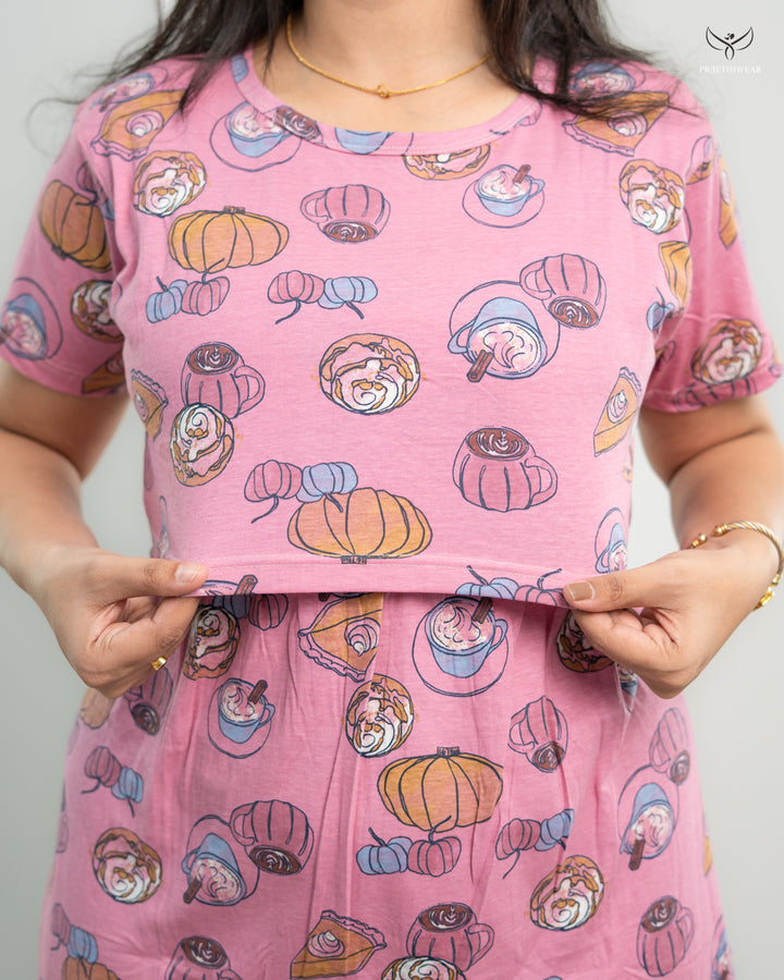 Kalyani2  SoftCotton Full Length Maternity Loungewear