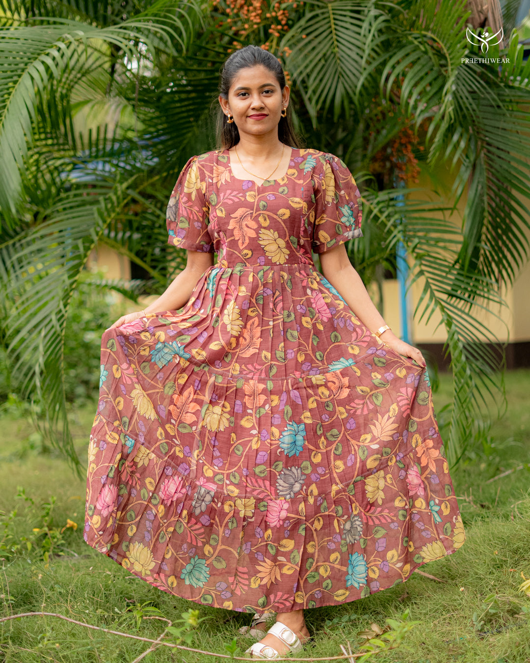 Sarmi Kalamkari Maternity Dress