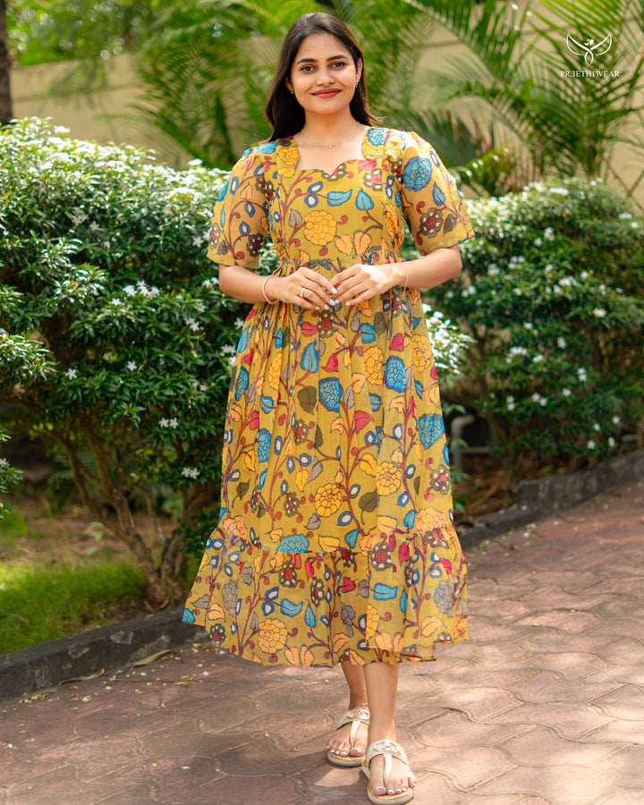 Pratiksha Kalamkari Maternity Dress