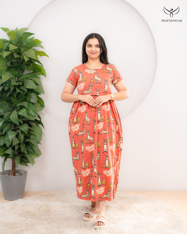 Ivaana Soft Cotton Full Length Maternity Loungewear