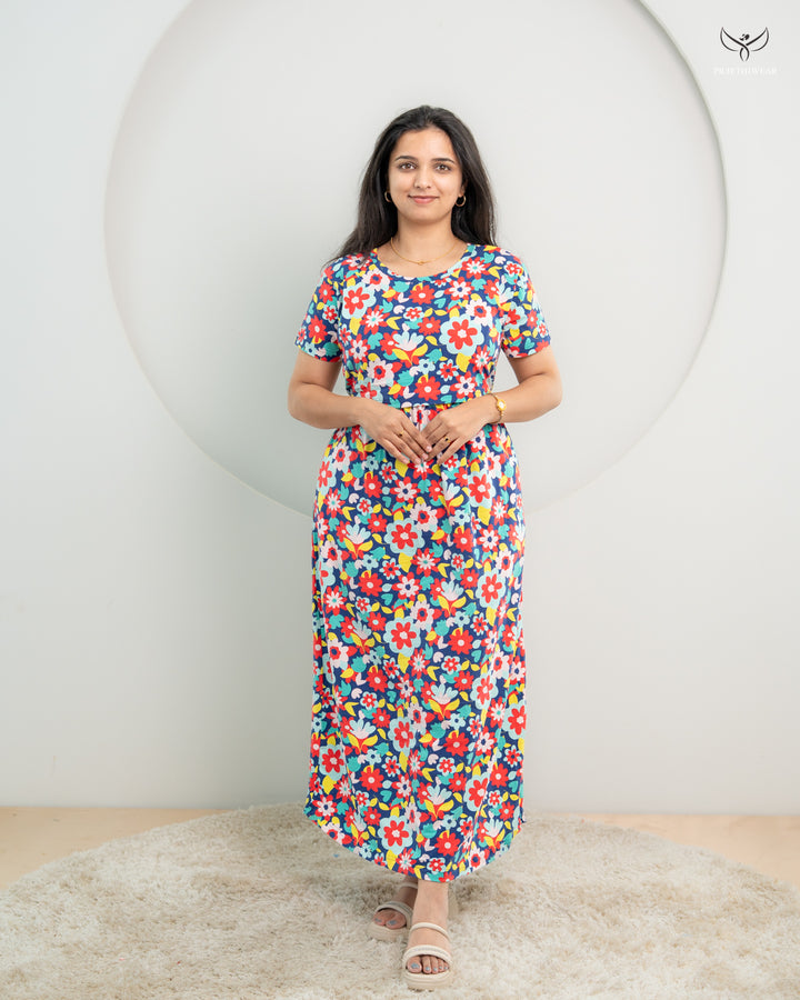Damini4  SoftCotton Full Length Maternity Loungewear