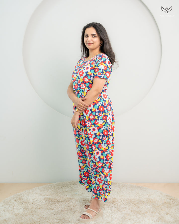 Damini4  SoftCotton Full Length Maternity Loungewear