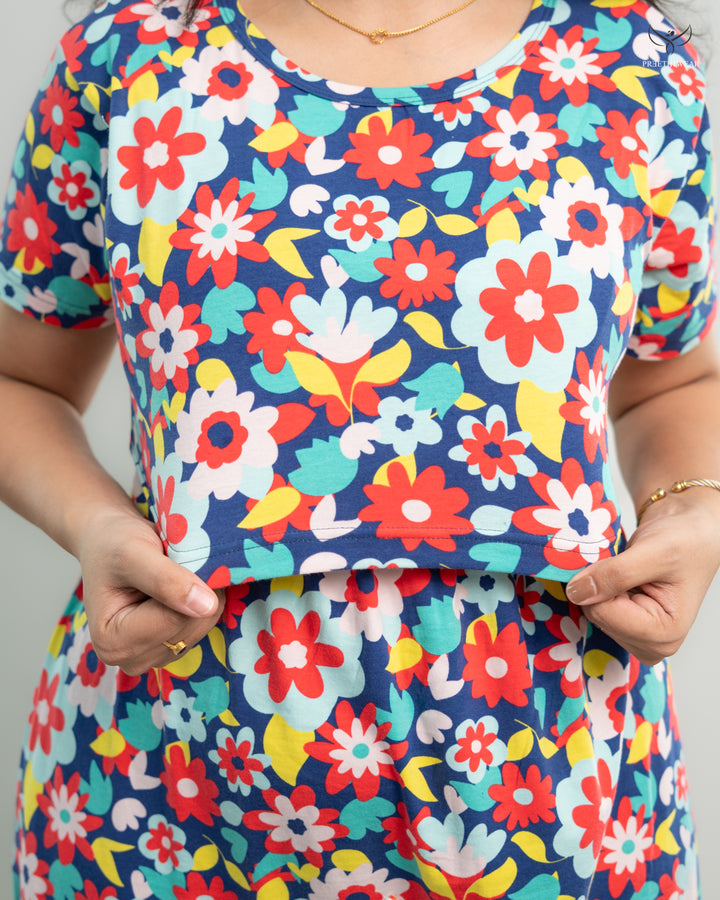 Damini4  SoftCotton Full Length Maternity Loungewear