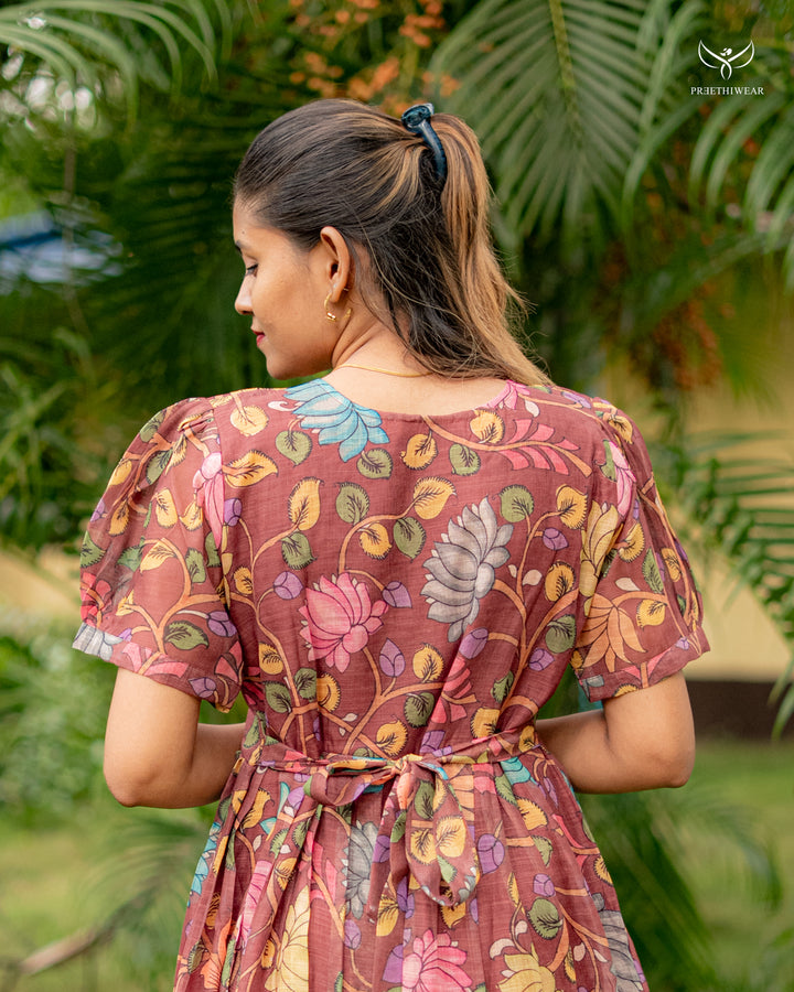 Sarmi Kalamkari Maternity Dress