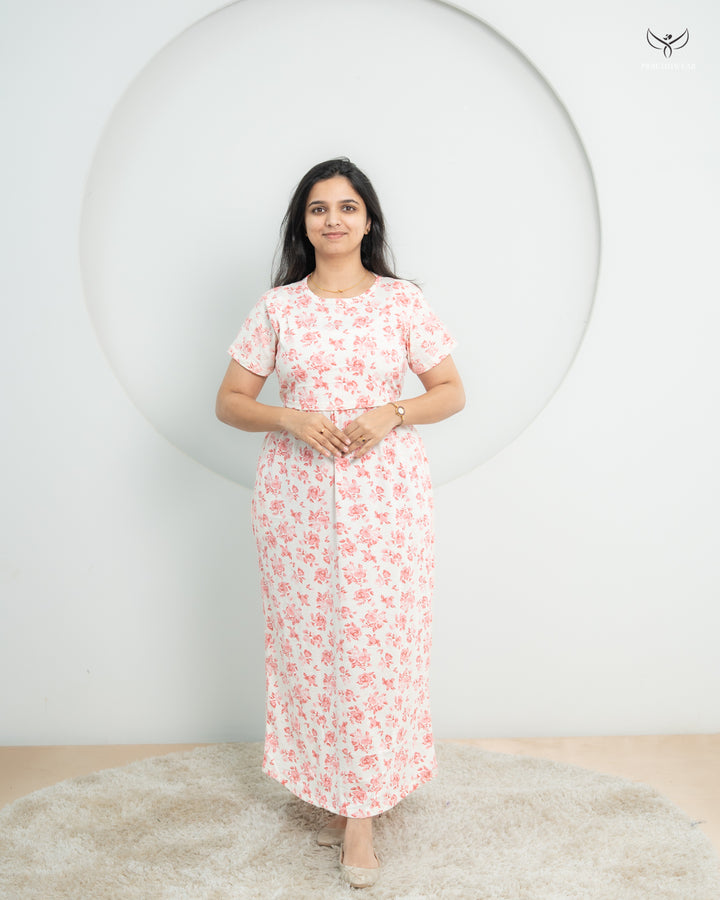 Moira1  SoftCotton Full Length Maternity Loungewear
