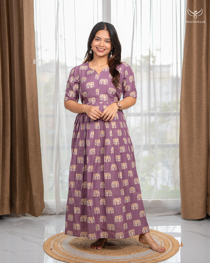 Siara Maternity Dress with center Zip