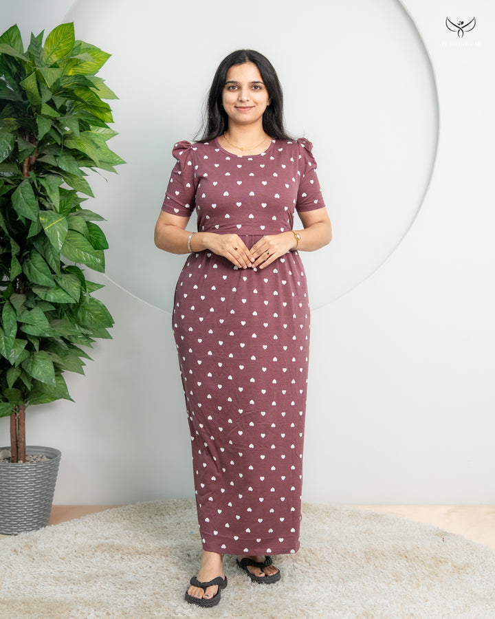 Amruta SoftCotton Full Length Maternity Loungewear