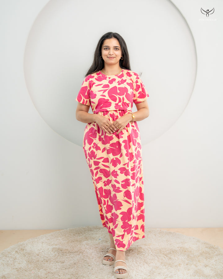 Nita1 Soft Cotton Full Length Maternity Loungewear