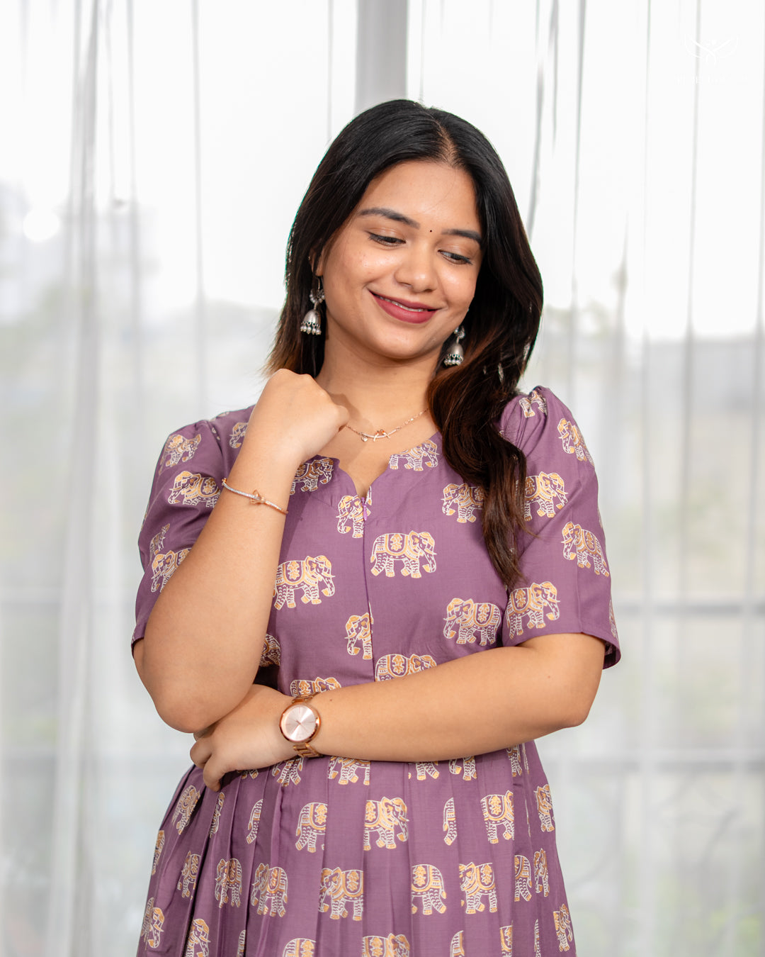 Siara Maternity Dress with center Zip