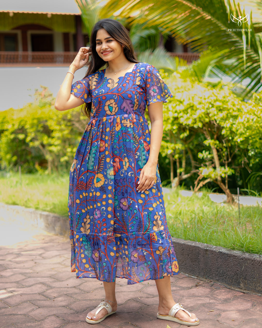 Charmi Kalamkari  Maternity Dress