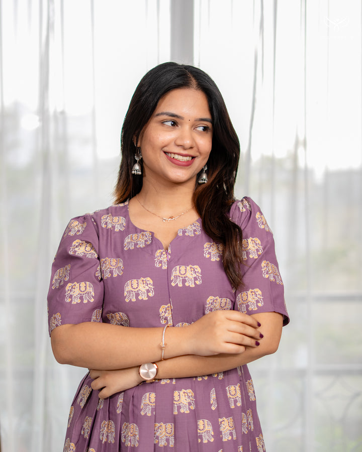 Siara Maternity Dress with center Zip