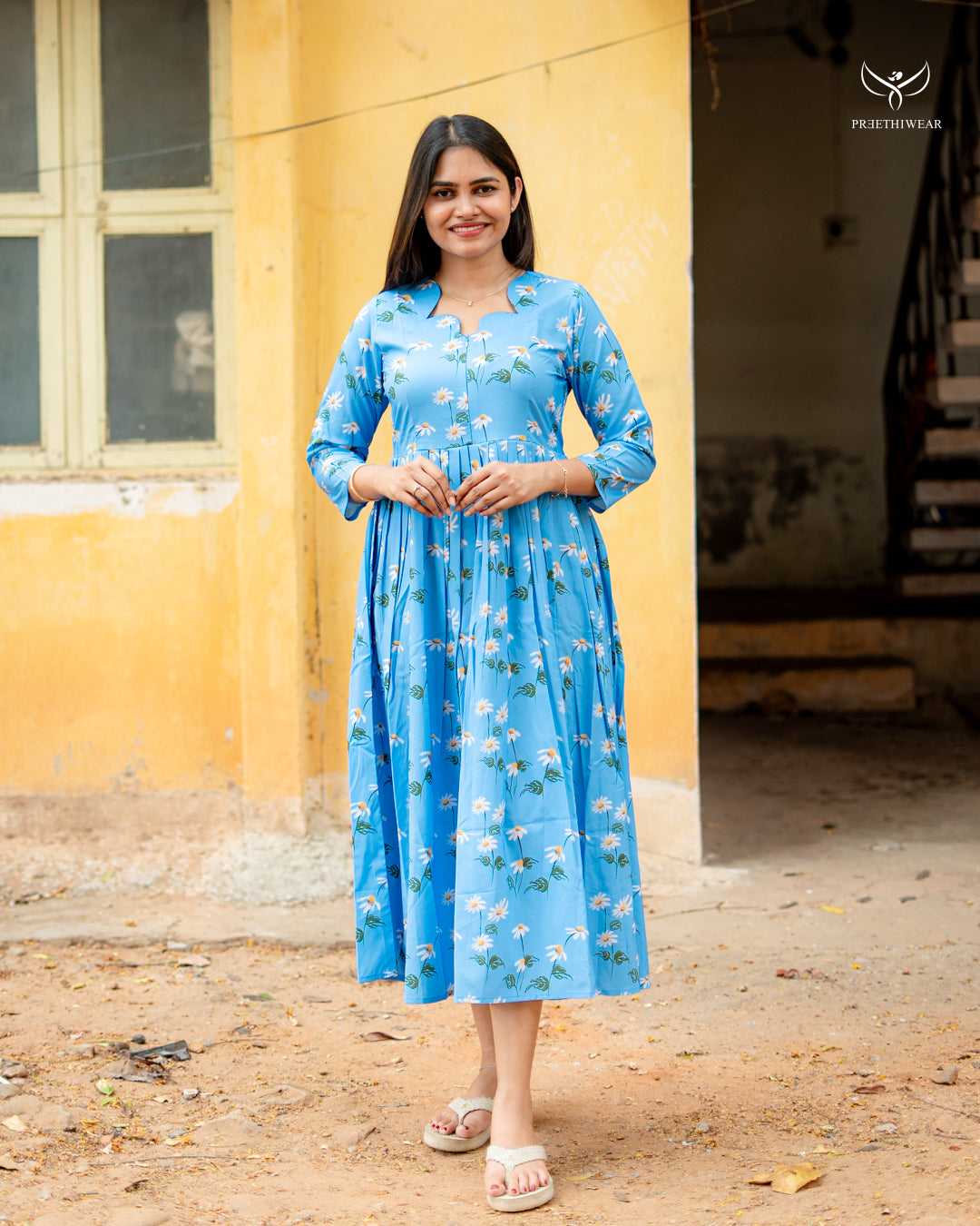 Akela Maternity Dress with center Zip