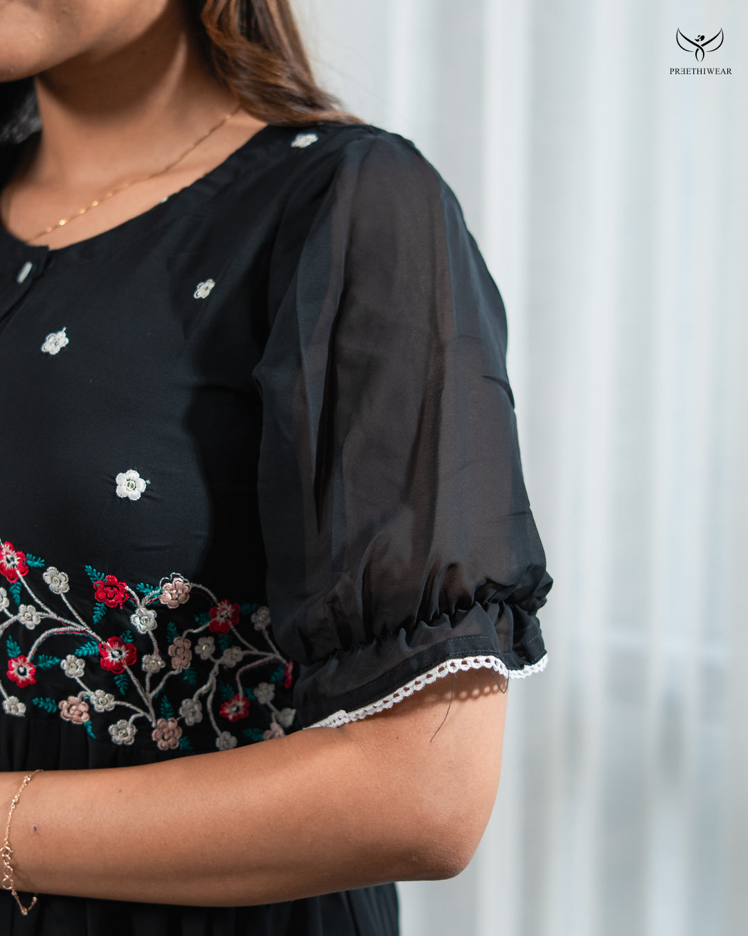 Athira3 Maternity Dress  with center Button