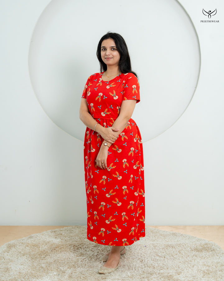 Mahee1  Soft Cotton Full Length Maternity Loungewear