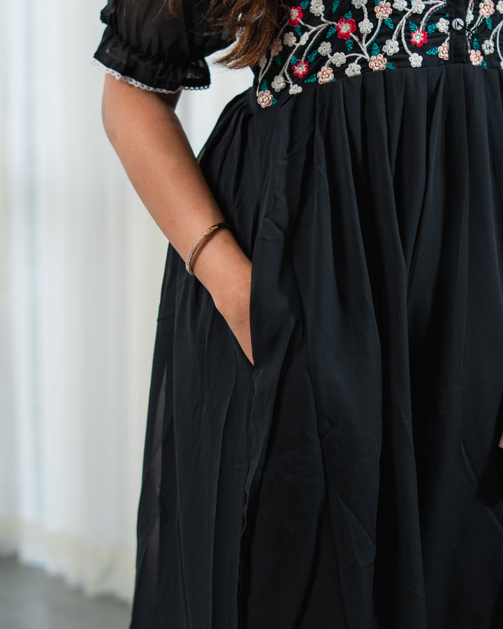 Athira3 Maternity Dress  with center Button