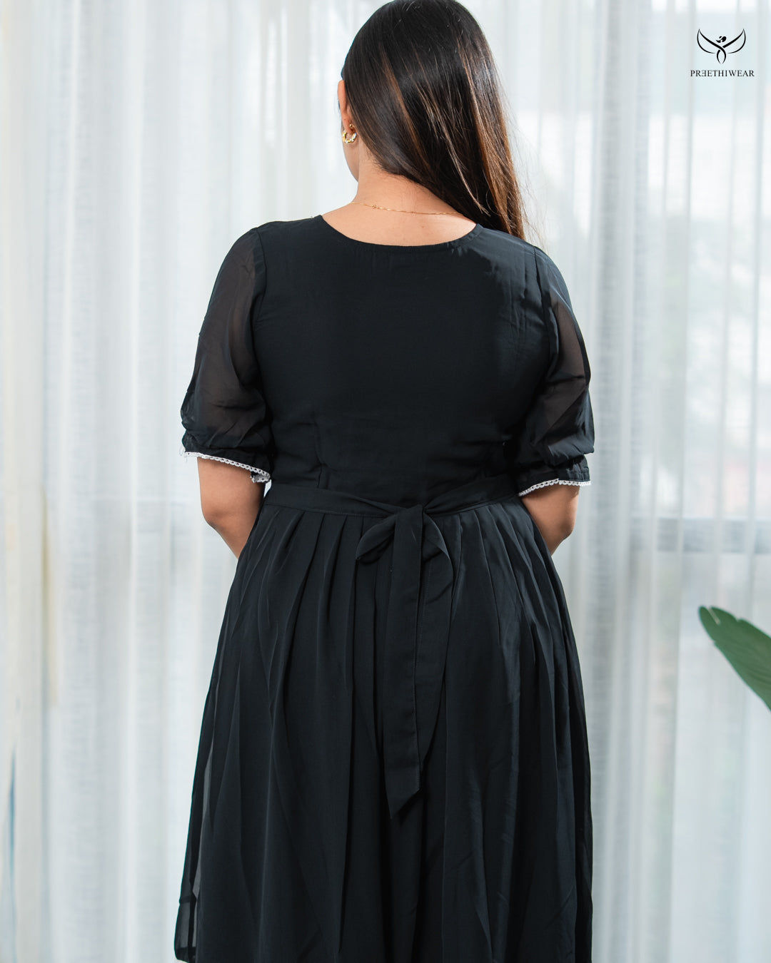 Athira3 Maternity Dress  with center Button