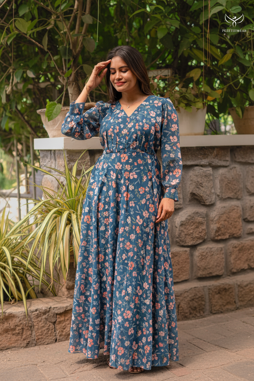 Neetha1 Maternity Dress with center Zip