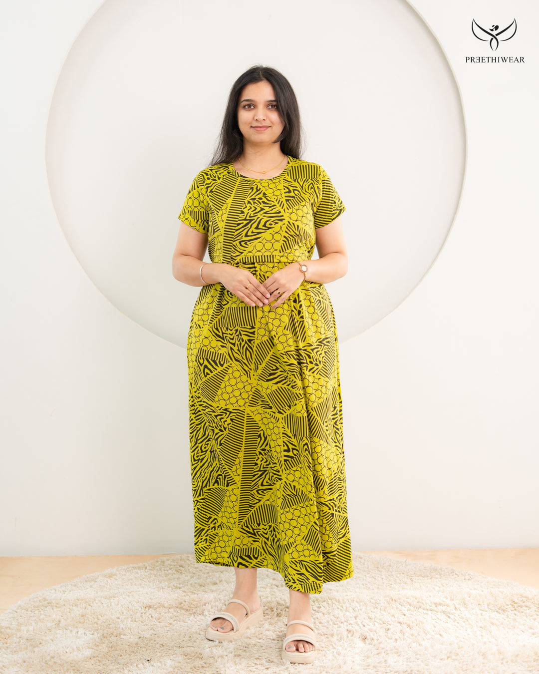 Yusra1 Lightweight Soft Cotton Full Length Maternity Loungewear