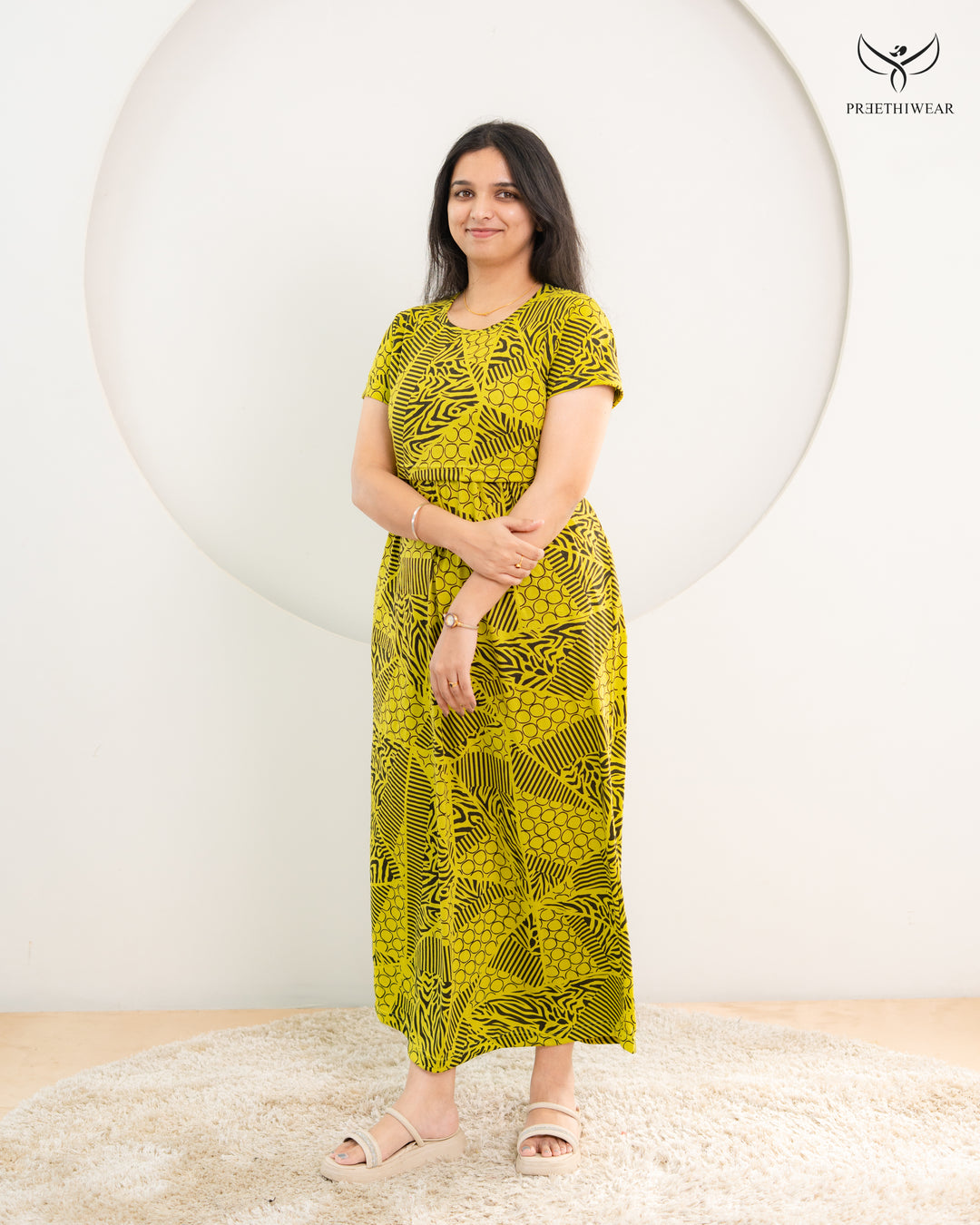 Yusra1 Lightweight Soft Cotton Full Length Maternity Loungewear