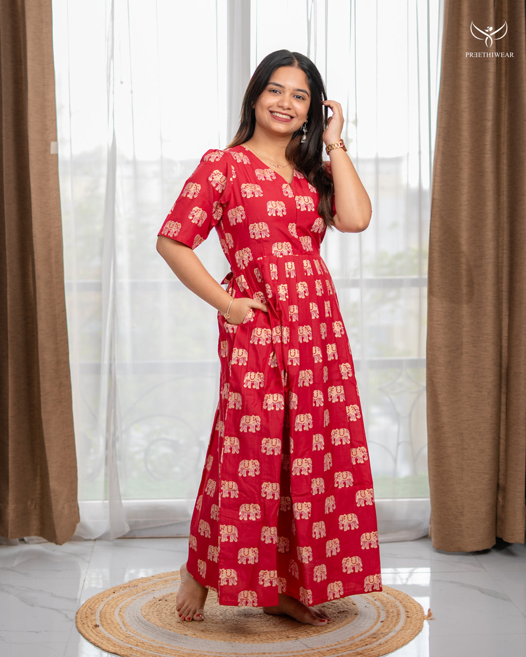 Amber Maternity Dress with center Zip