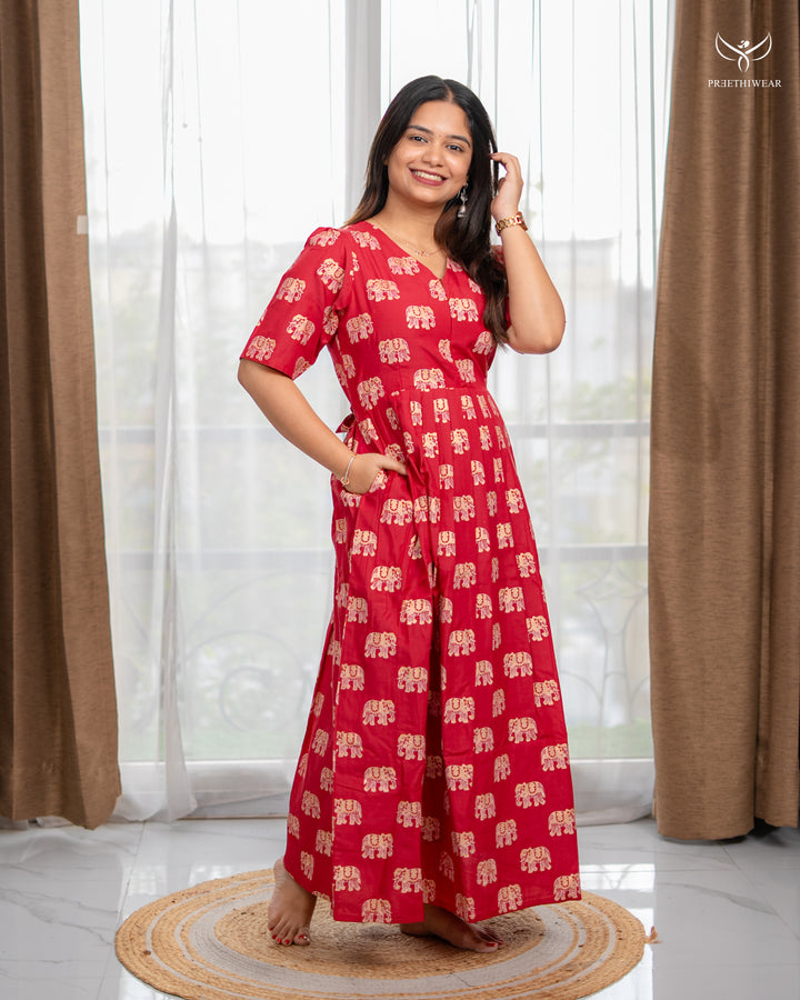 Amber Maternity Dress with center Zip